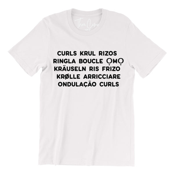 Curls All Over The World Tee